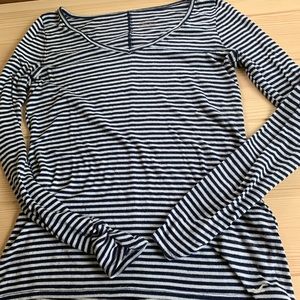 stripped v neck shirt